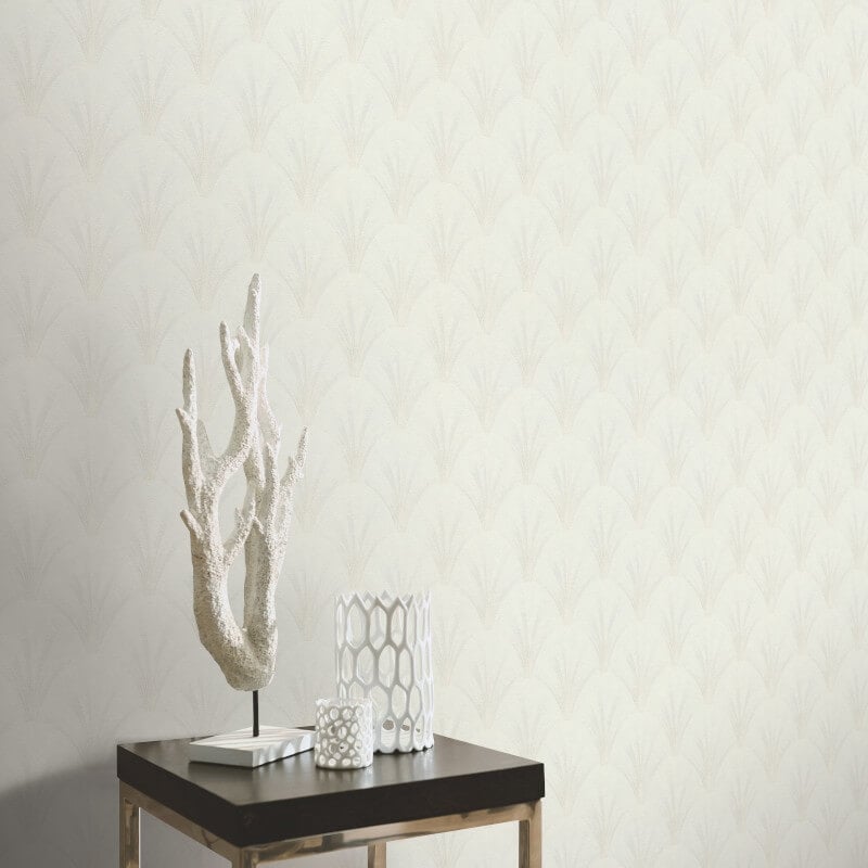 Avantgarde Fan Metallic Wallpaper - Grey - Elle Decoration - 10451 - 31 - Premier Wallcovering