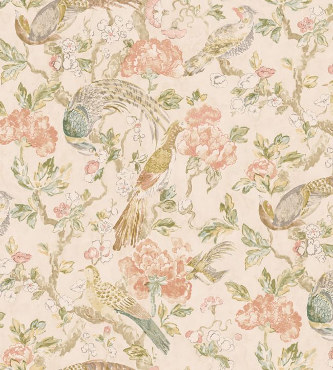 Aviary Wallpaper - Moss & Clay - Madeaux - W1100 - 02 - Premier Wallcovering
