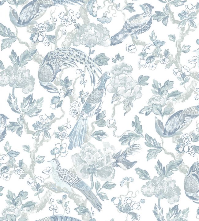Aviary Wallpaper - Opal - Madeaux - W1100 - 05 - Premier Wallcovering