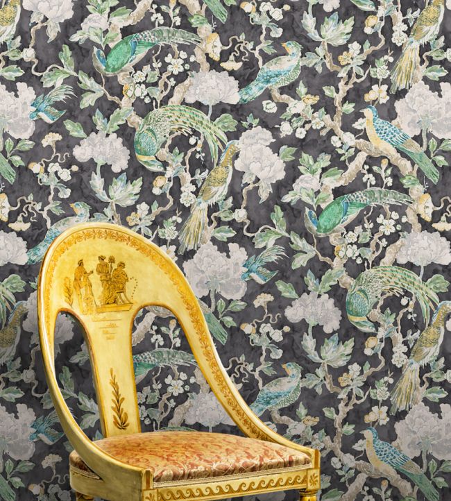 Aviary Wallpaper - Midnight Forest - Madeaux - W1100 - 03 - Premier Wallcovering