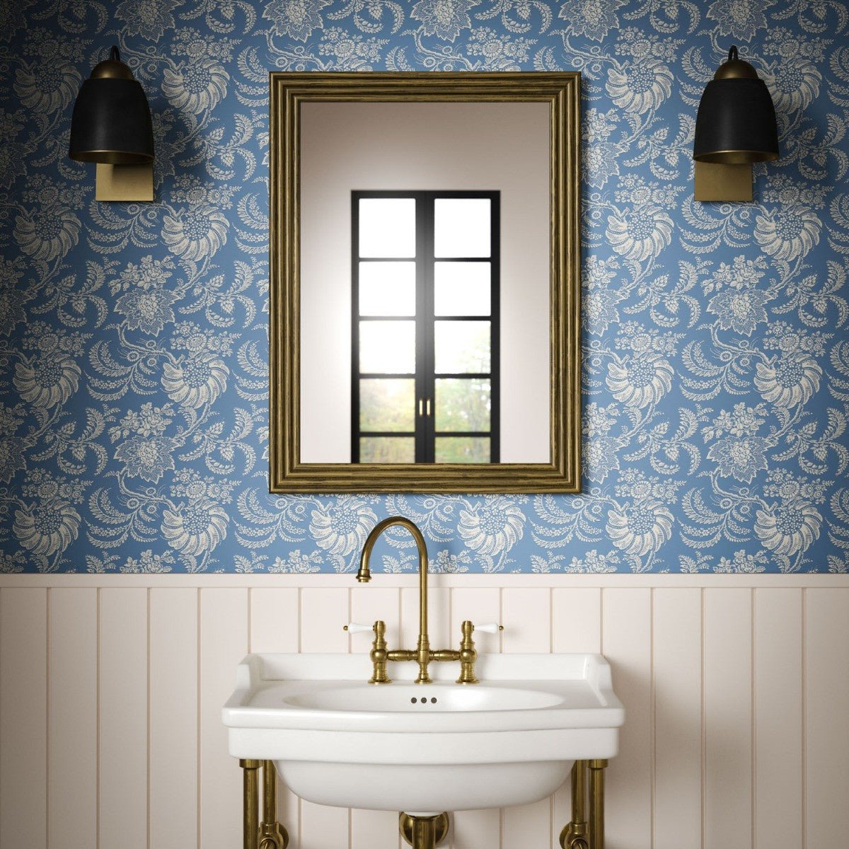 Avignon Wallpaper - Chambray - Warner House - Premier Wallcovering