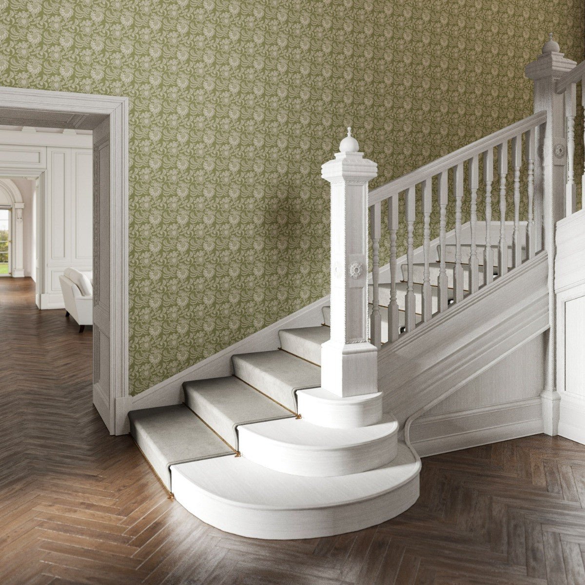 Avignon Wallpaper - Fern - Warner House - Premier Wallcovering