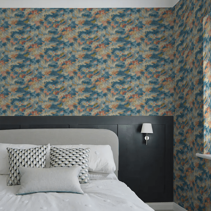 Awaken Wallpaper - Indigo Blush - Ohpopsi - FRA50141W - Premier Wallcovering