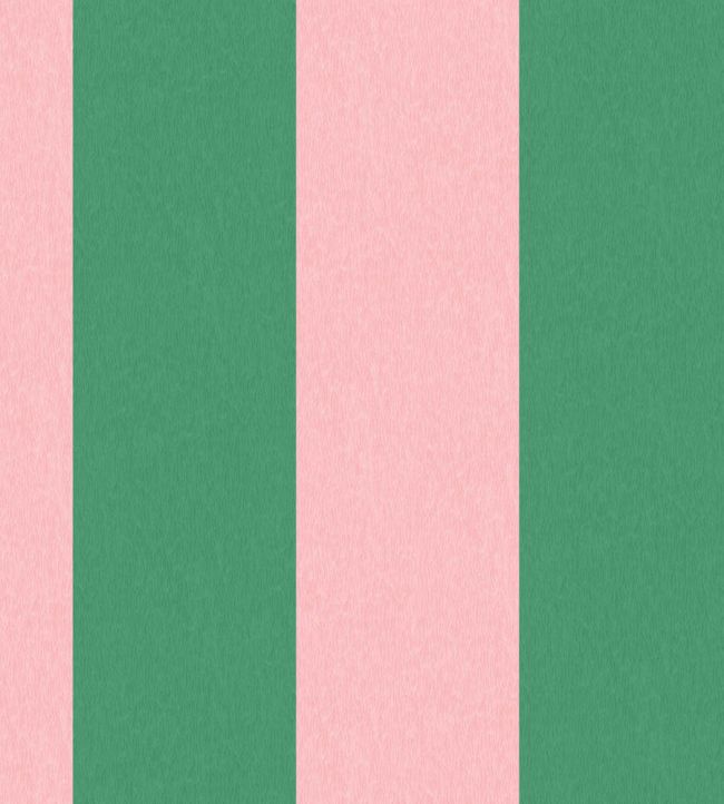 Awning Stripe Fabric - Watermelon - Woodchip & Magnolia - WMF - 413 - 10LD - Premier Wallcovering
