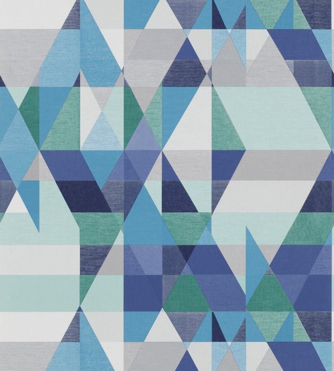 Axis Wallpaper - Sapphire / Turquoise / Slate - NSWA110833 - Scion - Premier Wallcovering