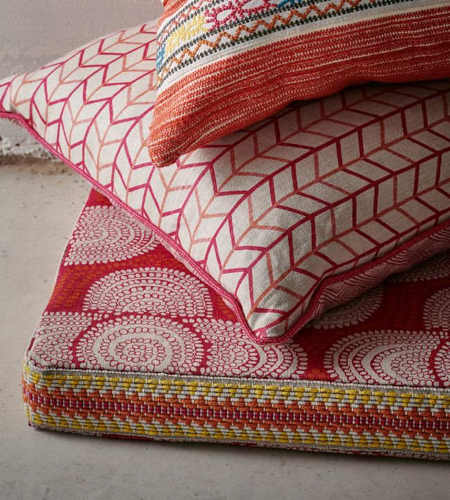 Azteque Fabric - Coral - Christopher Farr Cloth - CF131 - 01 - Premier Wallcovering