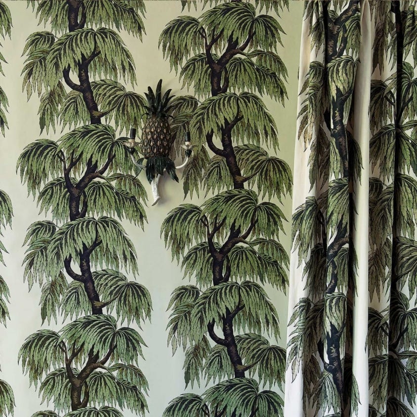 Babylon Cotton Linen Fabric - Papyrus - House of Hackney - 1-FA-BAB-LIN-PAP-XXX-XXX - Premier Wallcovering