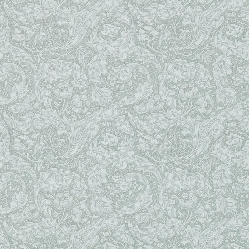 Bachelors Button Wallpaper - Silver - Morris & Co - 216824 - Premier Wallcovering