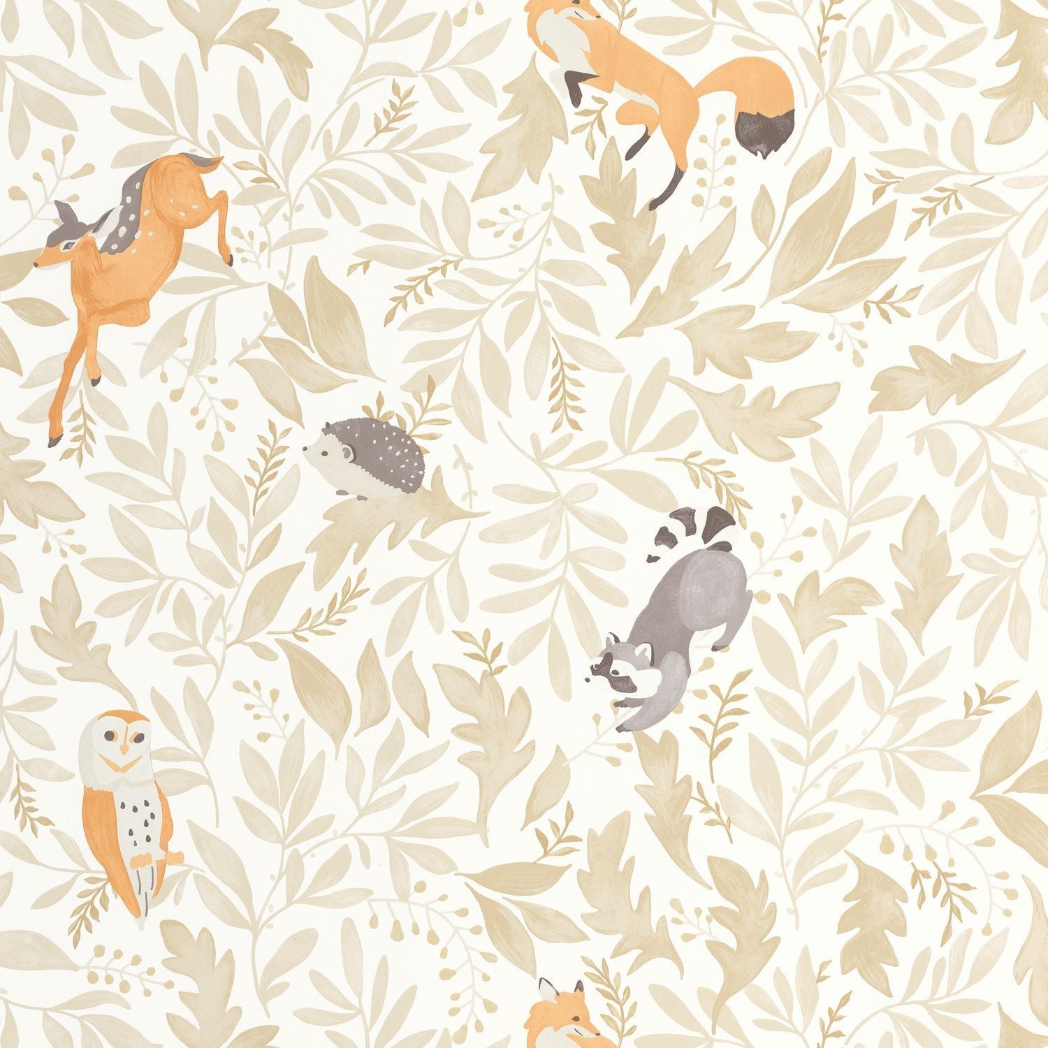 Balade En Foret Wallpaper - Beige - Caselio - 105741010 - Premier Wallcovering