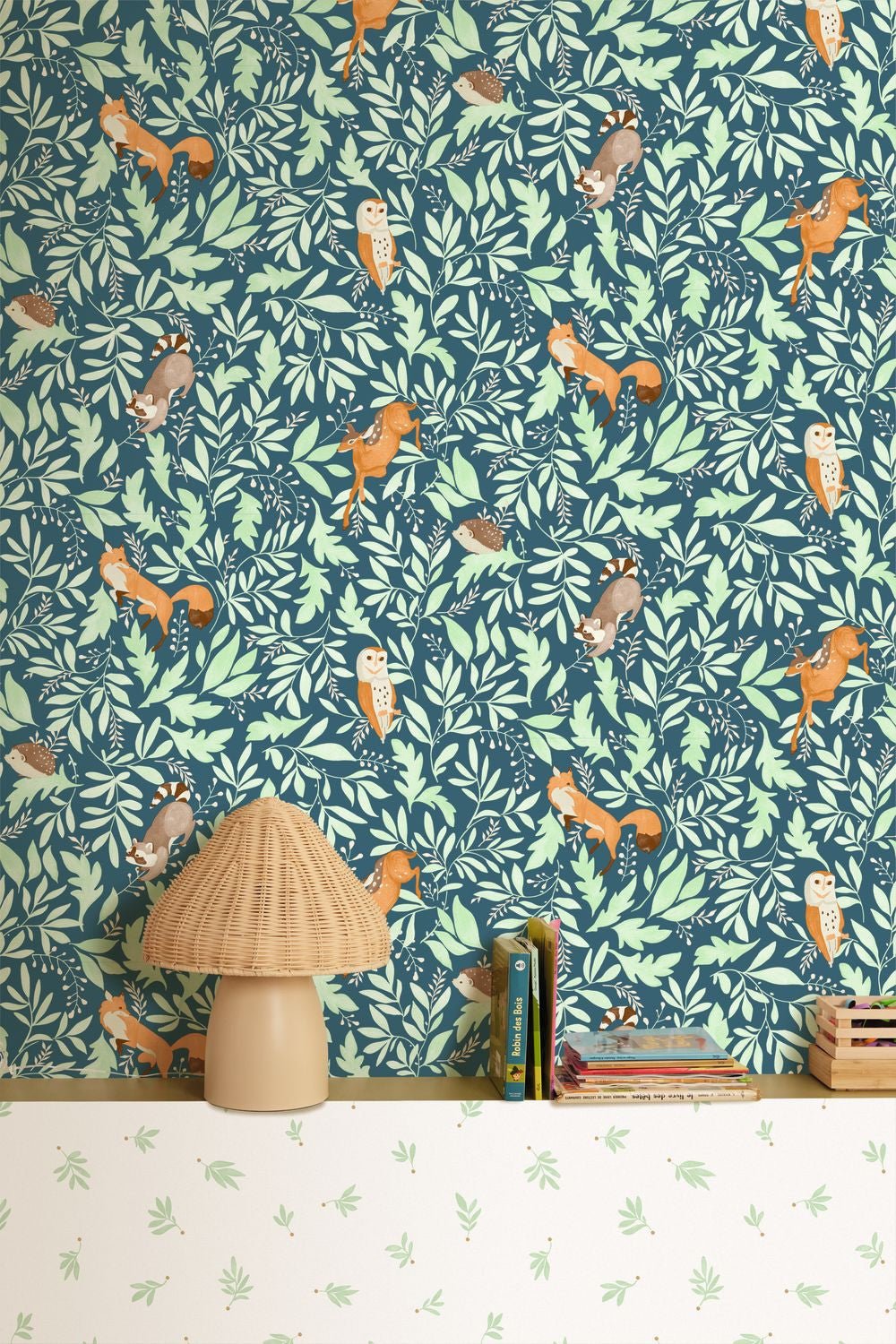 Balade En Foret Wallpaper - Bleu - Caselio - 105746009 - Premier Wallcovering