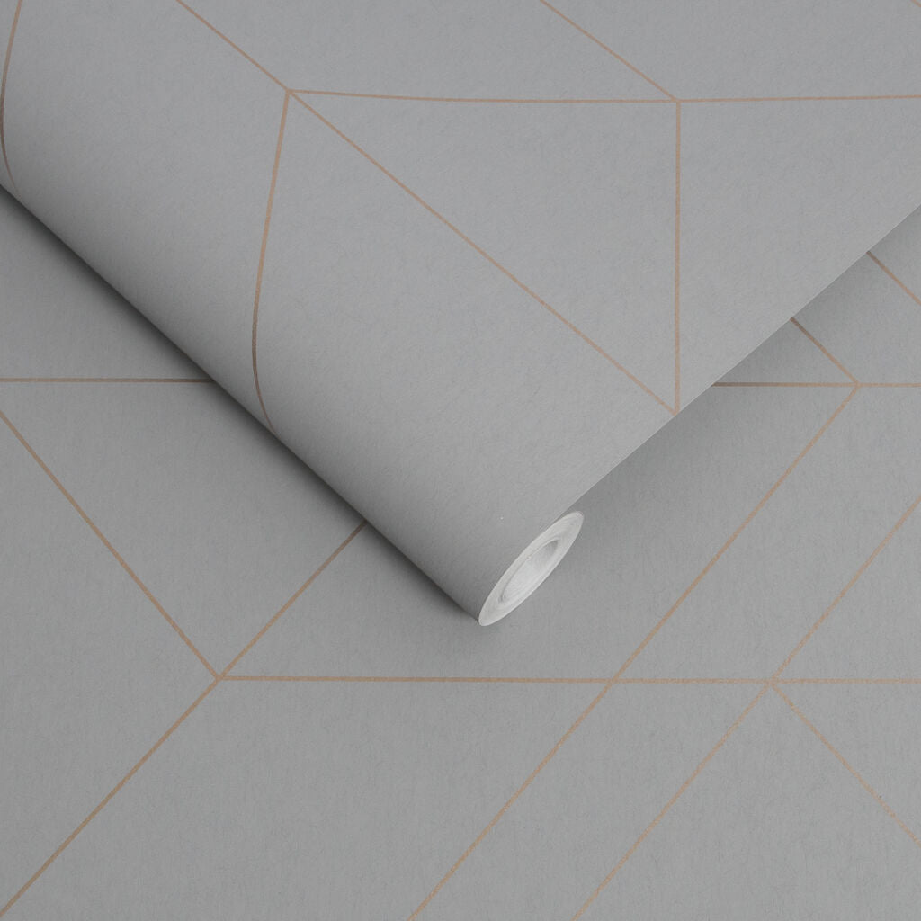 Balance Wallpaper - Grey & Rose Gold - Graham & Brown - 106756 - Premier Wallcovering