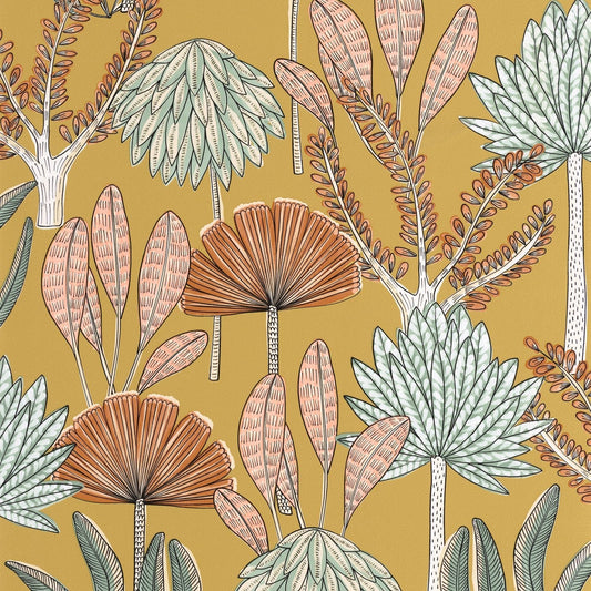Bali Wallpaper - Curry - Caselio - 104932742 - Premier Wallcovering