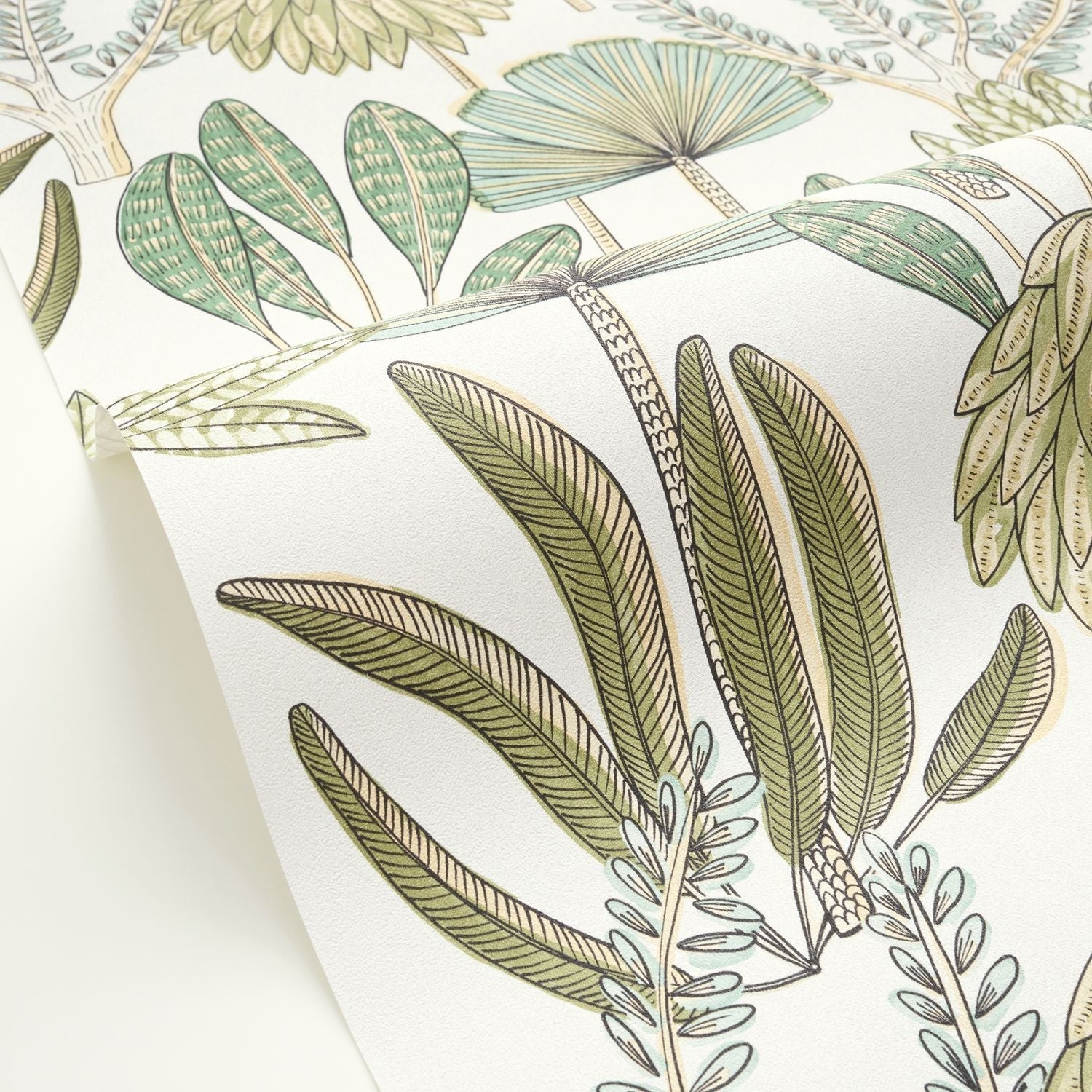 Bali Wallpaper - Vert Mousse - Caselio - 104930722 - Premier Wallcovering