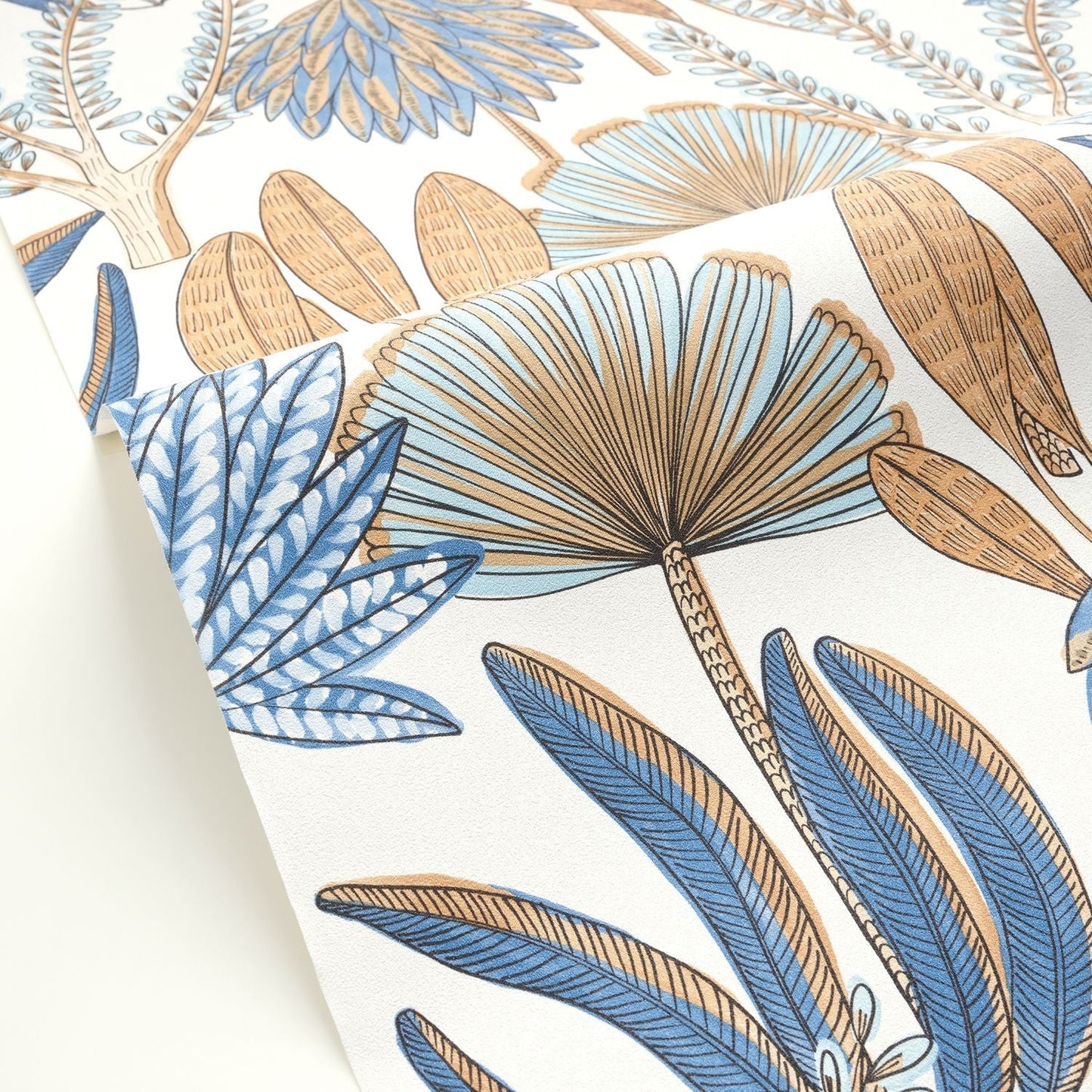 Bali Wallpaper - Bleu Orange - Caselio - 104930637 - Premier Wallcovering