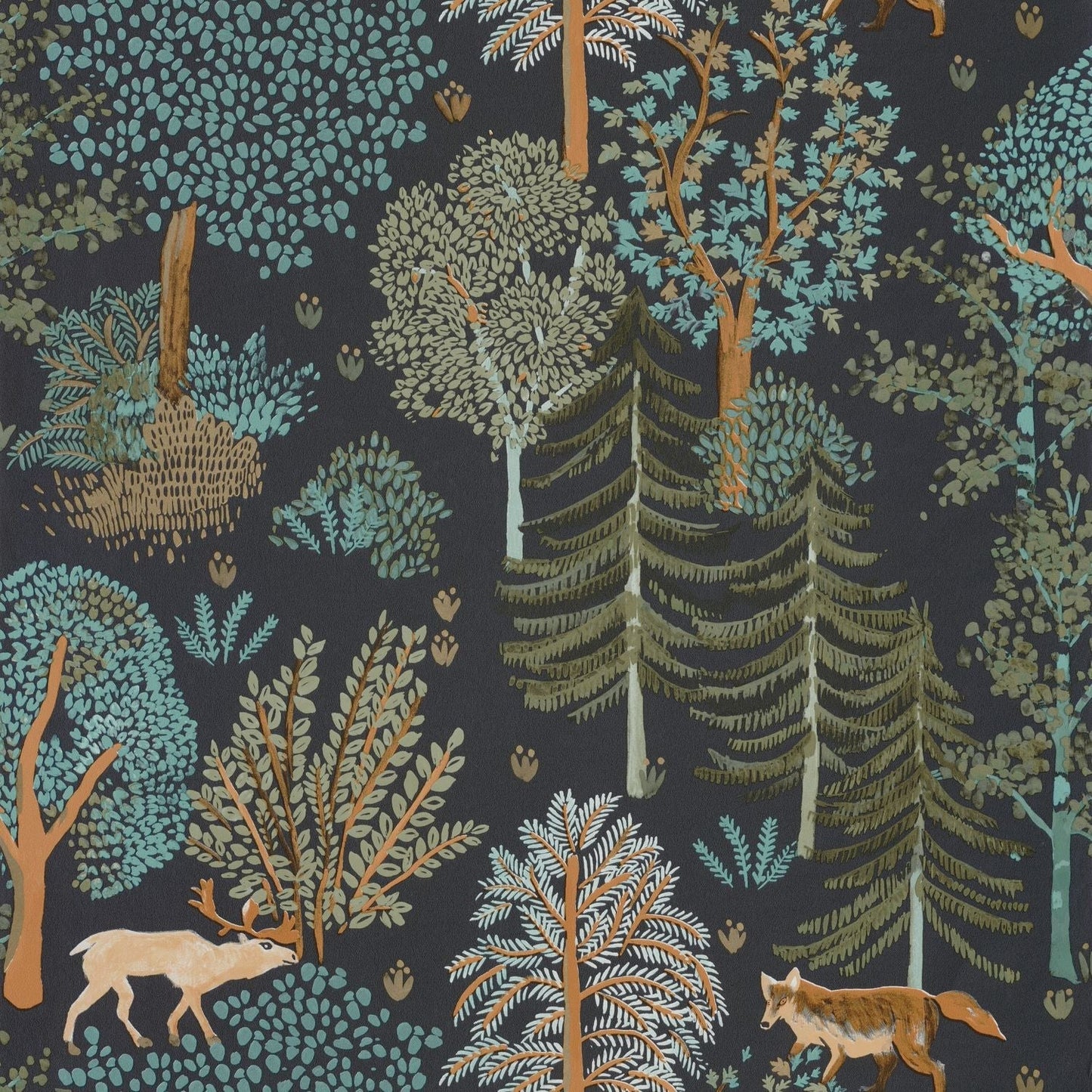 Ballad Wallpaper - Kaki Fond Noir - Caselio - 102937940 - Premier Wallcovering