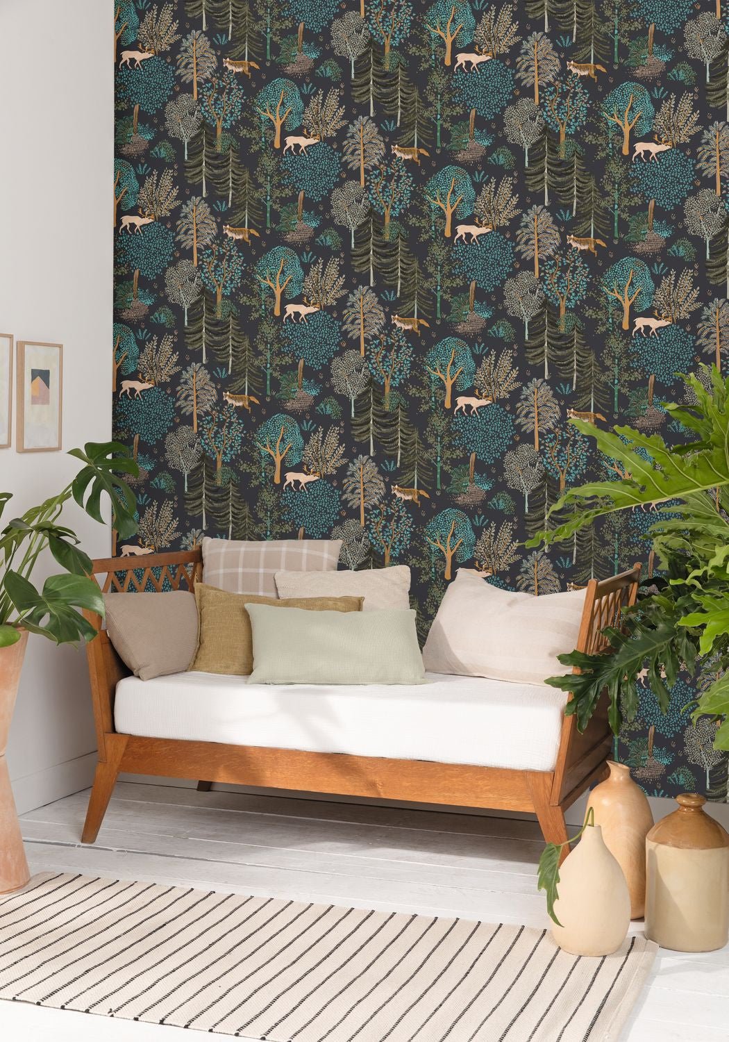 Ballad Wallpaper - Kaki Fond Noir - Caselio - 102937940 - Premier Wallcovering