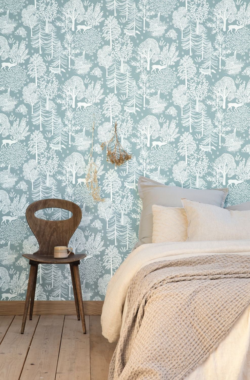 Ballad Wallpaper - Bleu Clair Blanc - Caselio - 102936033 - Premier Wallcovering