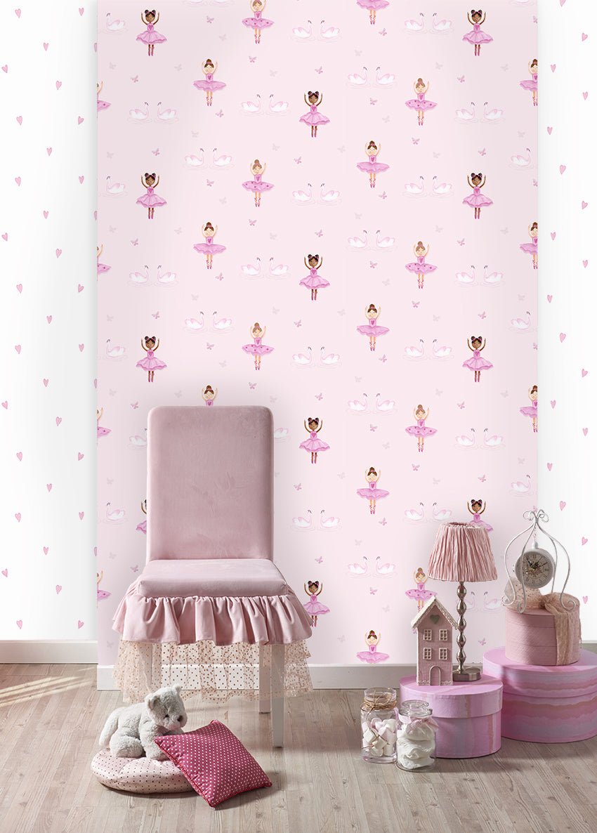Ballerina Wallpaper - Pink - Holden Décor - 12460 - Premier Wallcovering