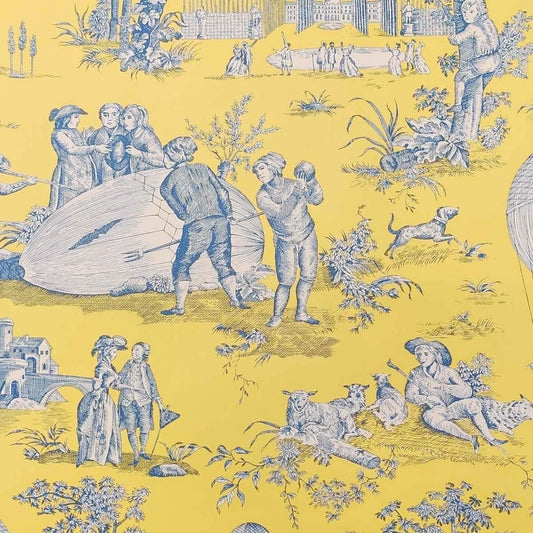 Ballon de Gonesse Wallpaper - Blue - Charles Burger - BUR 2232 - 205 - Premier Wallcovering