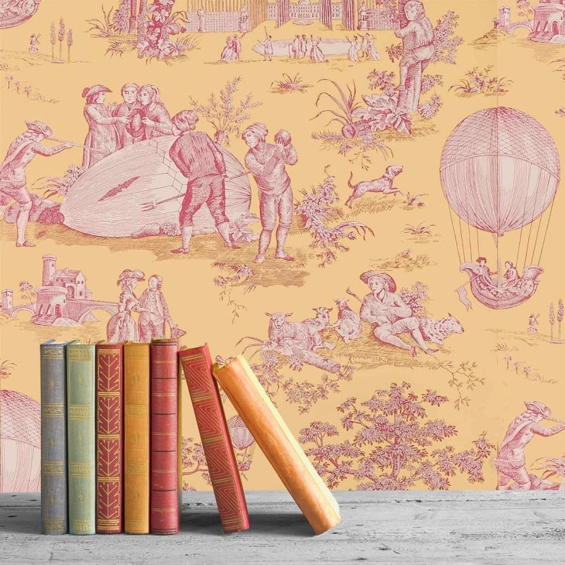 Ballon de Gonesse Wallpaper - Fuchsia - Charles Burger - BUR 2232 - 207 - Premier Wallcovering
