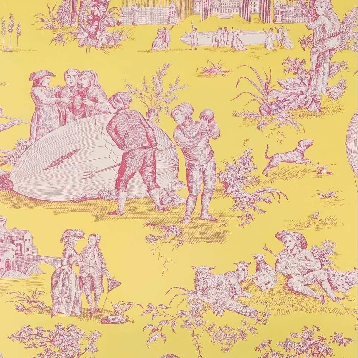 Ballon de Gonesse Wallpaper - Fuchsia - Charles Burger - BUR 2232 - 207 - Premier Wallcovering