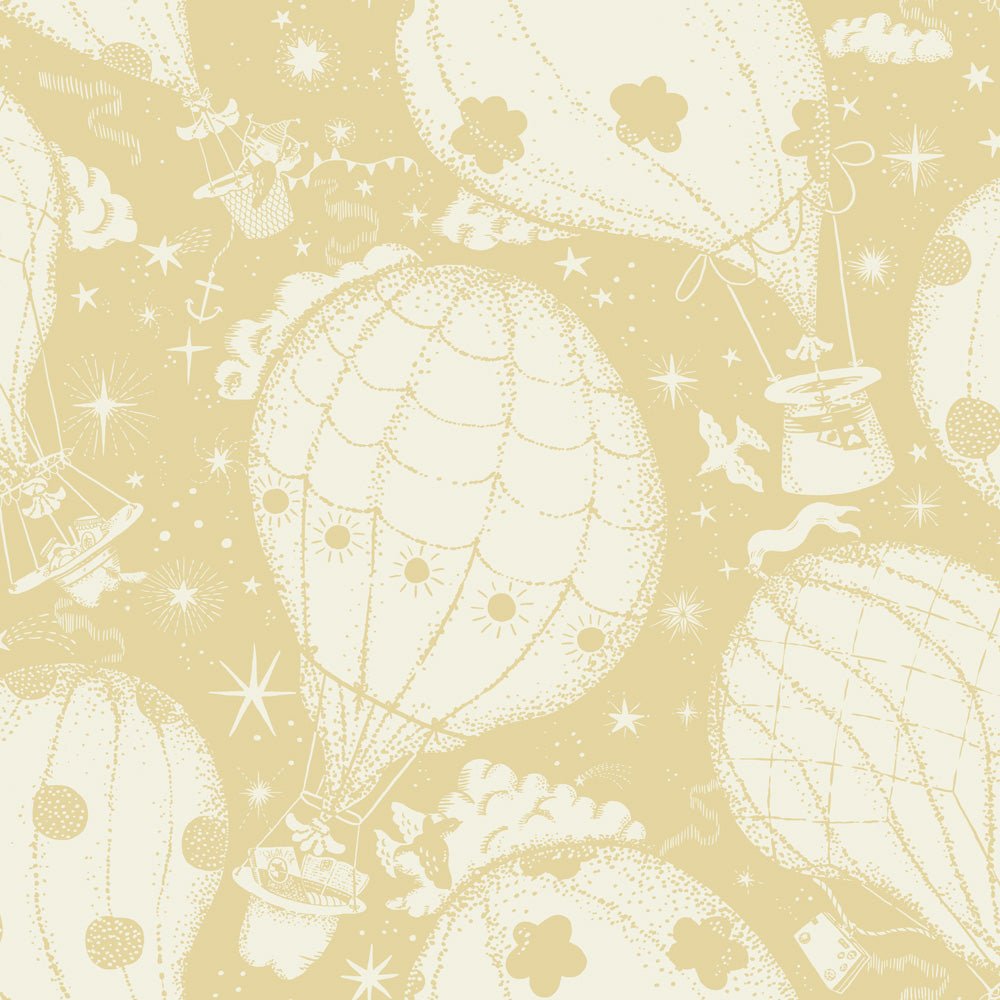 Ballongerna Wallpaper - Yellow - Midbec - 29002 - Premier Wallcovering