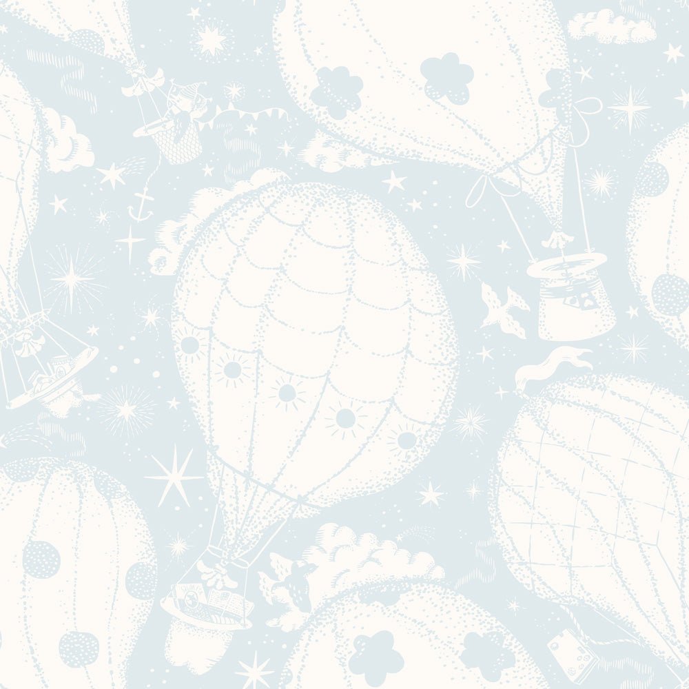 Ballongerna Wallpaper - Light Blue - Midbec - 29005 - Premier Wallcovering