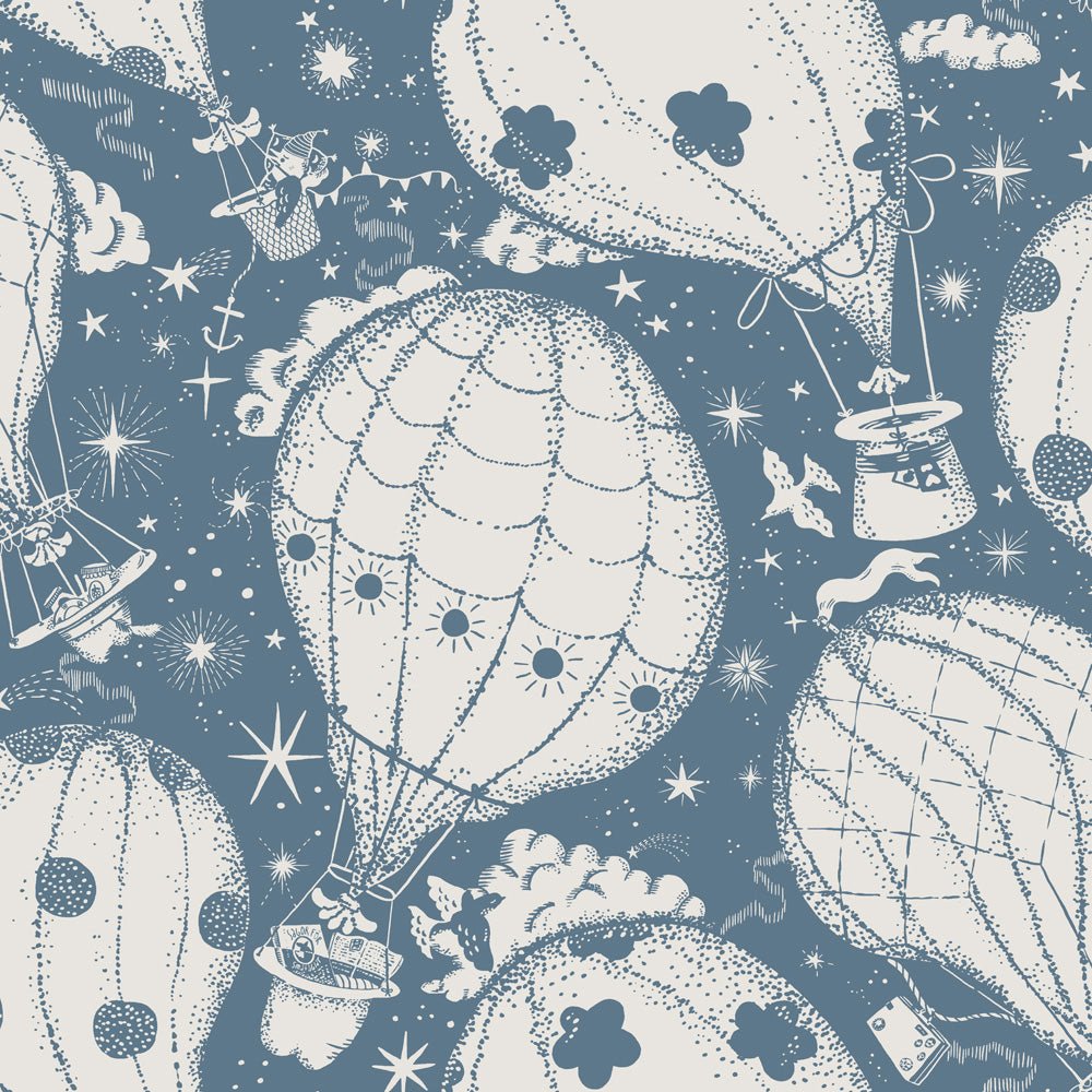 Ballongerna Wallpaper - Dark Blue - Midbec - 29006 - Premier Wallcovering