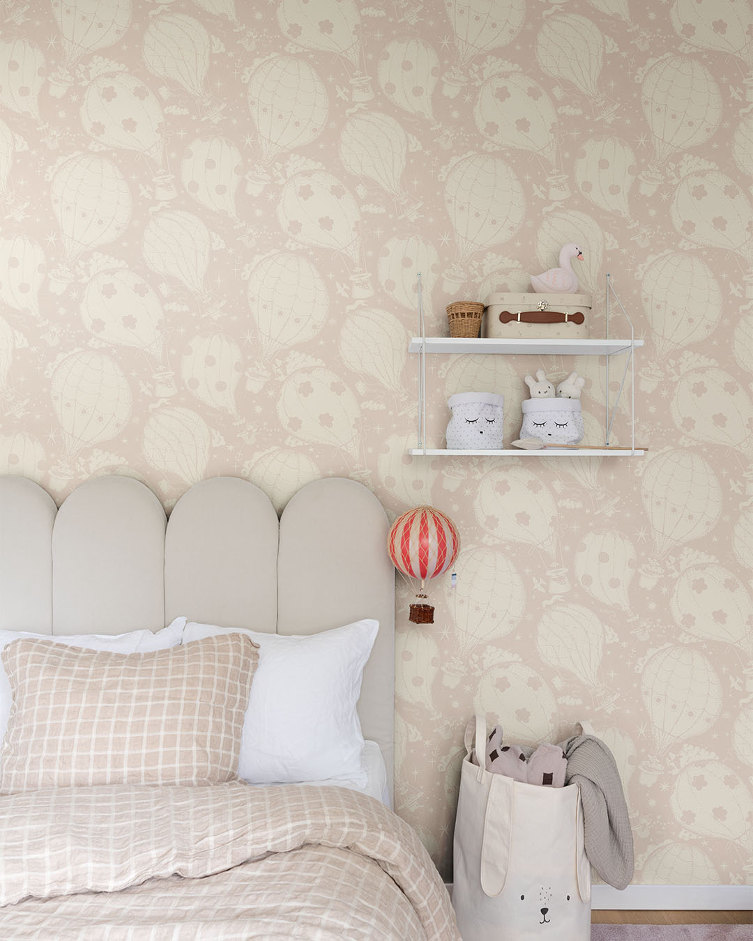 Ballongerna Wallpaper - Light Pink - Midbec - 29003 - Premier Wallcovering