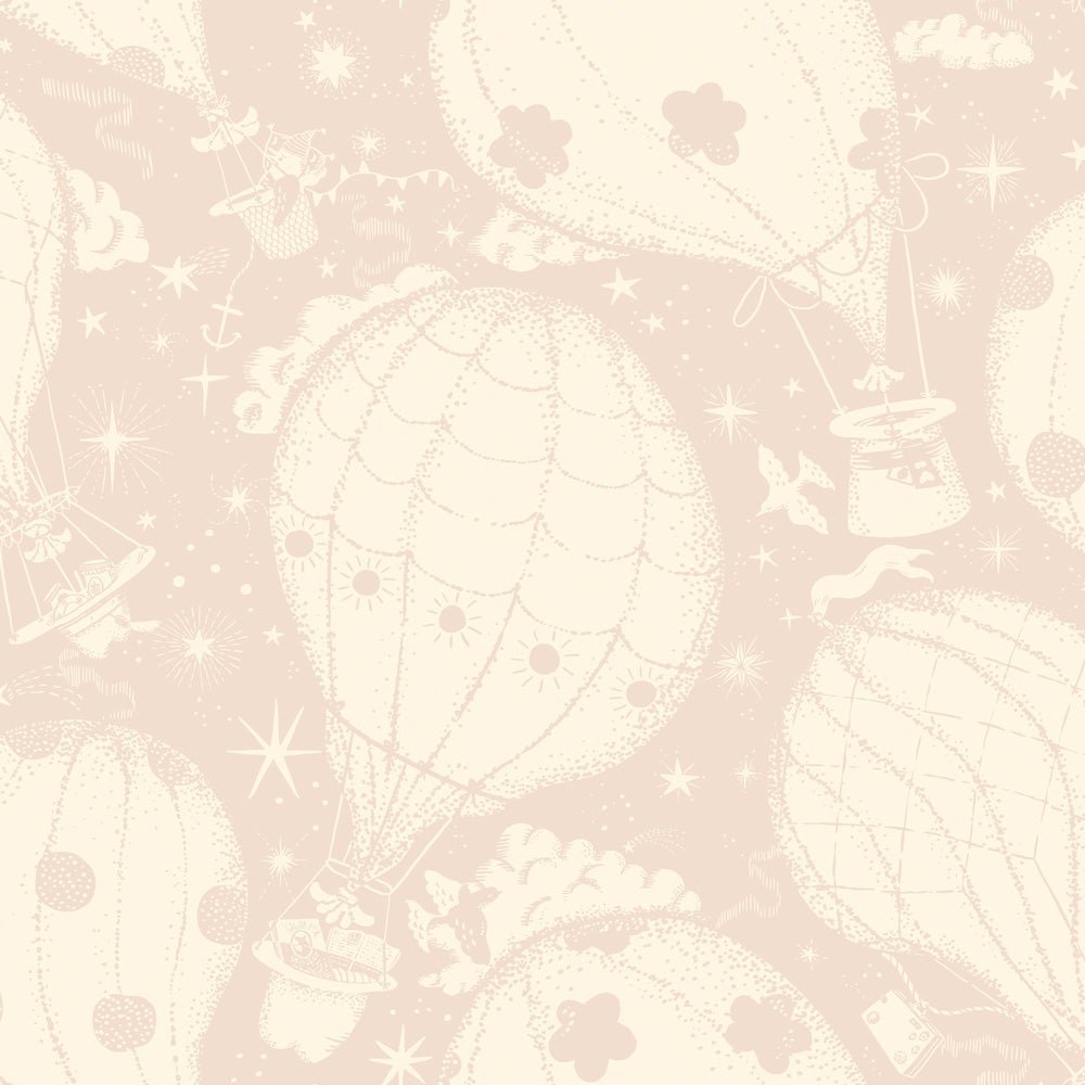 Ballongerna Wallpaper - Light Pink - Midbec - 29003 - Premier Wallcovering