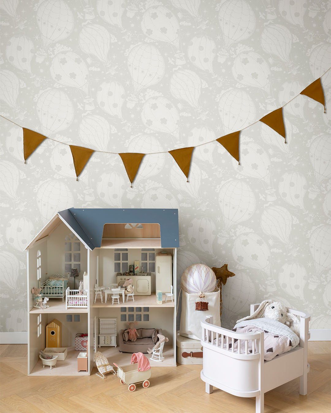 Ballongerna Wallpaper - Blue - Midbec - 29001 - Premier Wallcovering