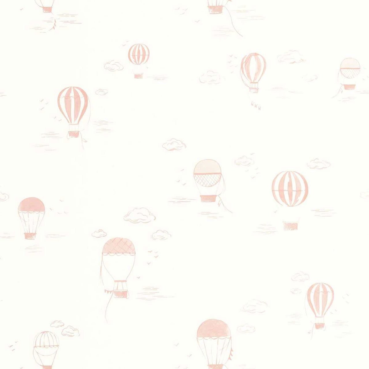 Balloons In The Clouds Once Upon A Time Wallpaper - Rose Blush - Casadeco - 200854334 - Premier Wallcovering