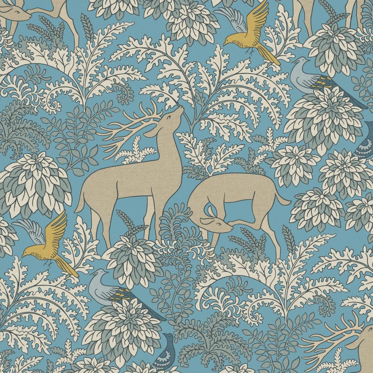 Balmoral Wallpaper - Aqua - Warner House - Premier Wallcovering
