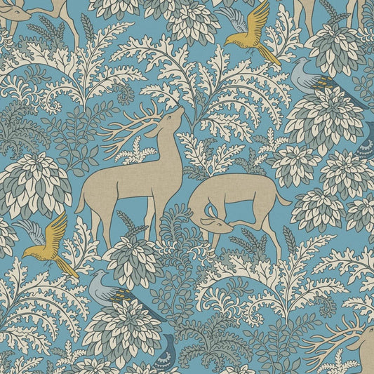 Balmoral Wallpaper - Aqua - Warner House - Premier Wallcovering