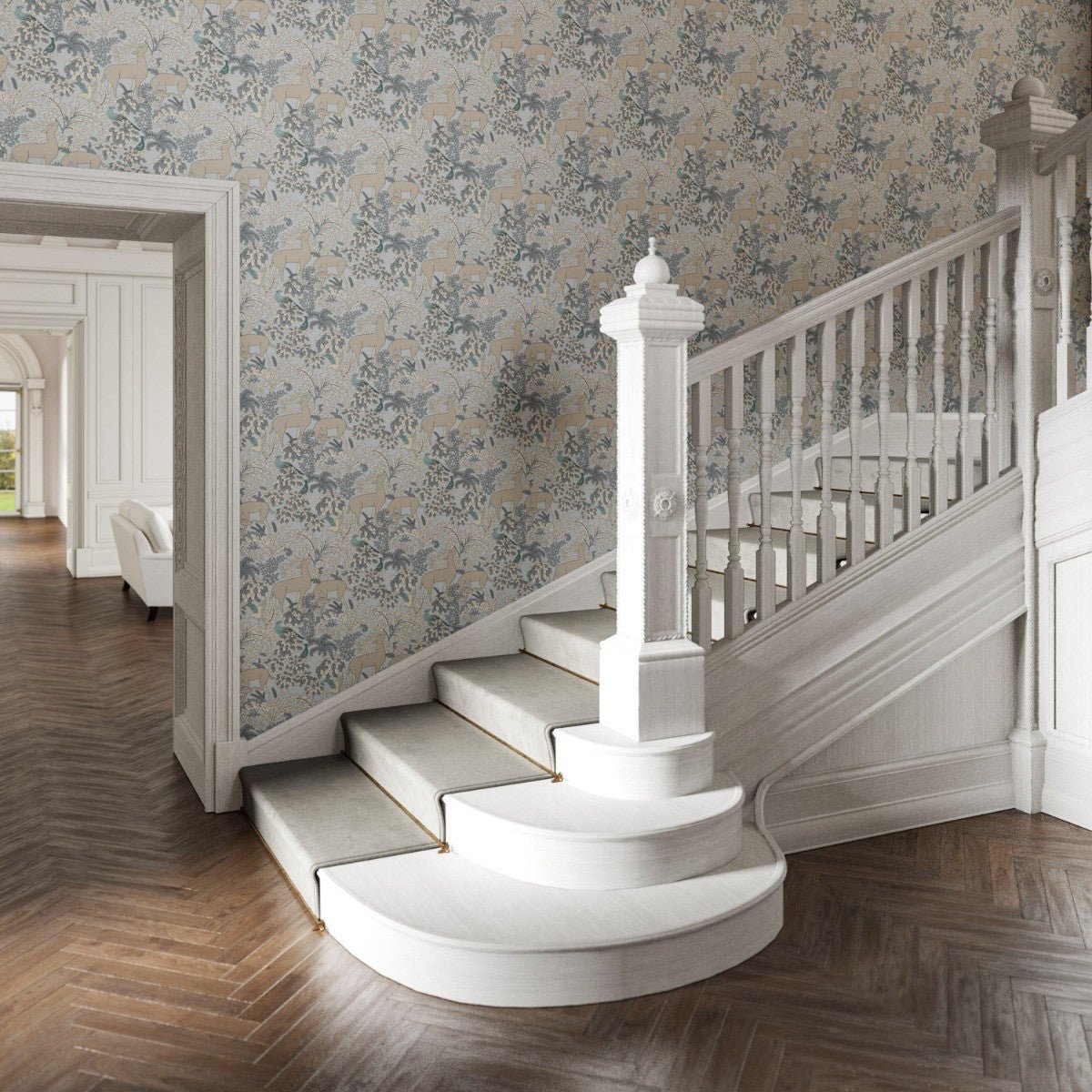Balmoral Wallpaper - Sky - Warner House - Premier Wallcovering