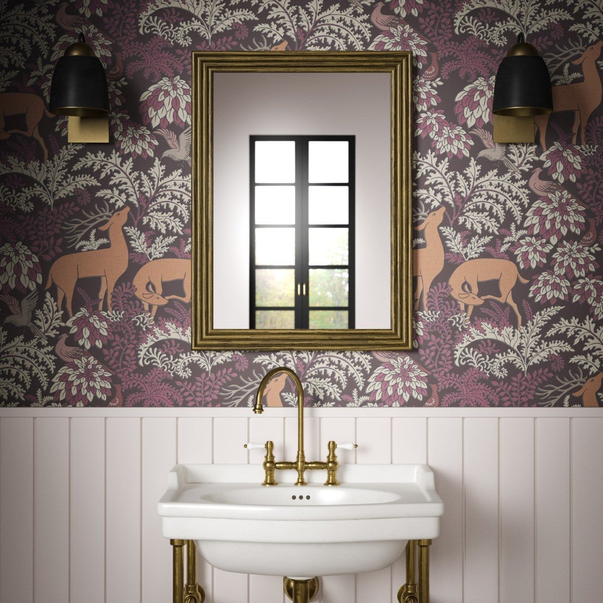 Balmoral Wallpaper - Mulberry - Warner House - Premier Wallcovering