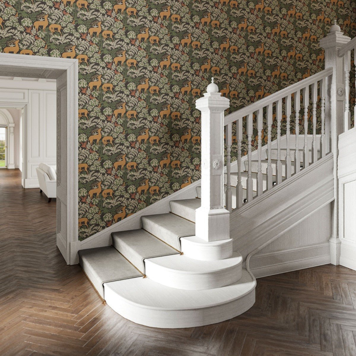 Balmoral Wallpaper - Charcoal - Warner House - Premier Wallcovering