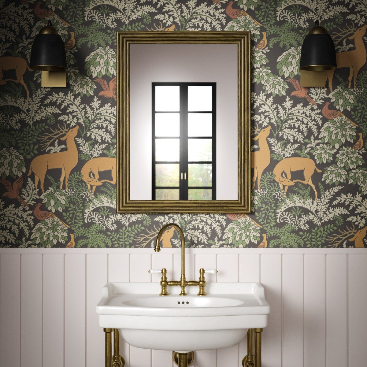 Balmoral Wallpaper - Charcoal - Warner House - Premier Wallcovering