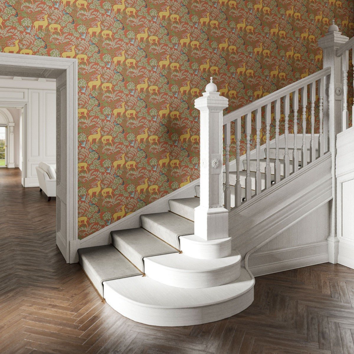 Balmoral Wallpaper - Spice - Warner House - Premier Wallcovering