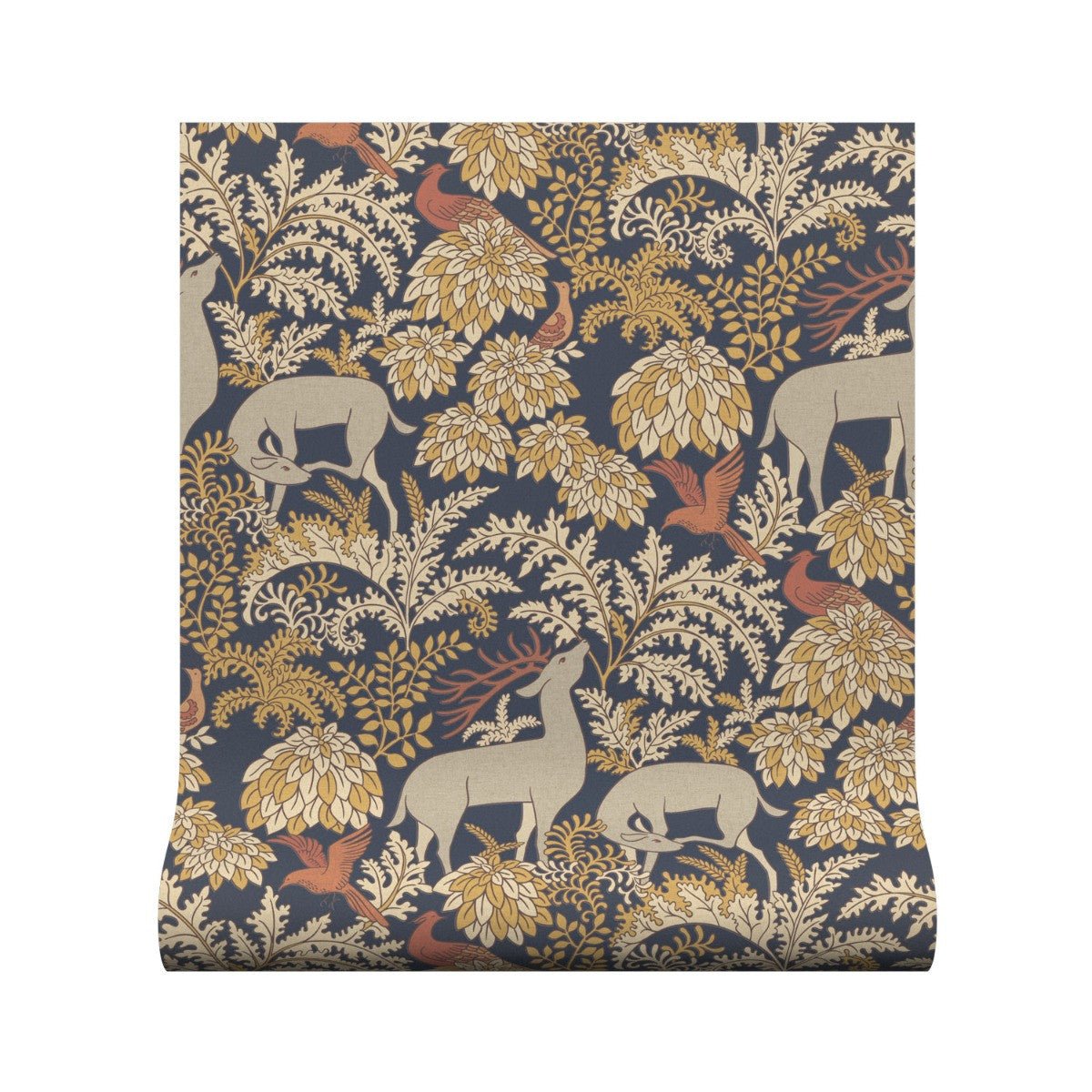 Balmoral Wallpaper - Navy - Warner House - Premier Wallcovering