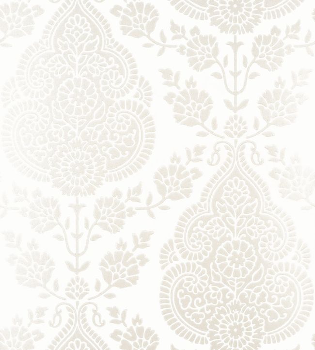 Balmuccia Damask Wallpaper - Pearl - AT57863 - Anna French - Premier Wallcovering