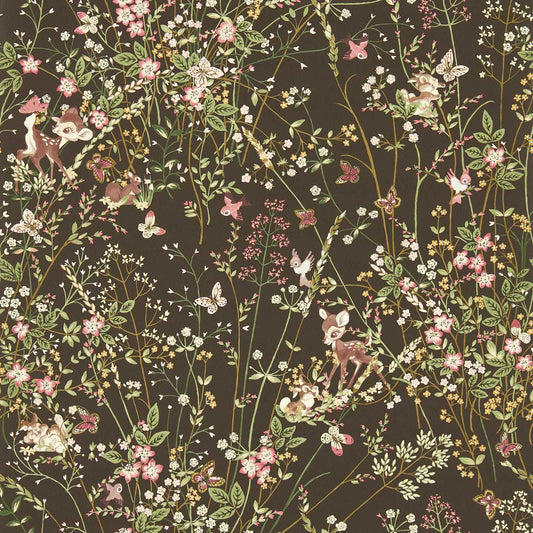 Bambi Wallpaper - Chocolate - DDIW217277 - Sanderson - Premier Wallcovering
