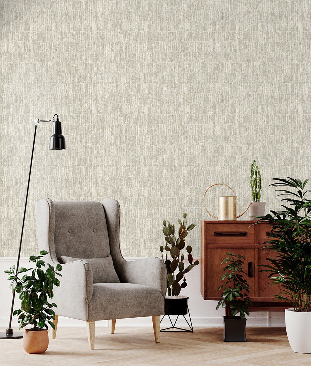Bamboo Feel Wallpaper - Beige - Hohenberger - 65023 - Premier Wallcovering