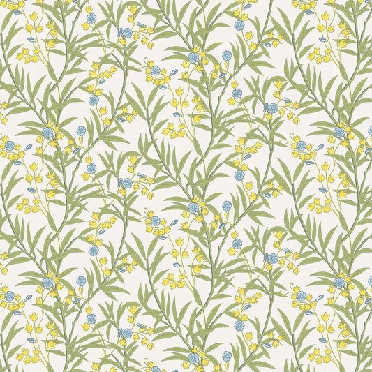 Bamboo Floral Wallpaper - Blue Verditer - Little Greene - 0267BABLUEV - Premier Wallcovering