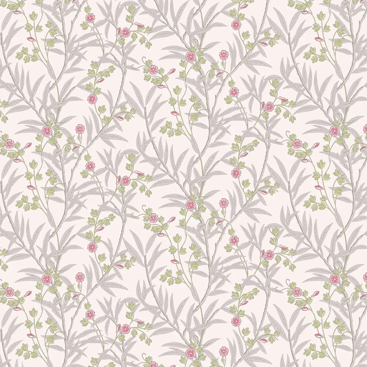 Bamboo Floral Wallpaper - Leather - Little Greene - 0267BALEATH - Premier Wallcovering
