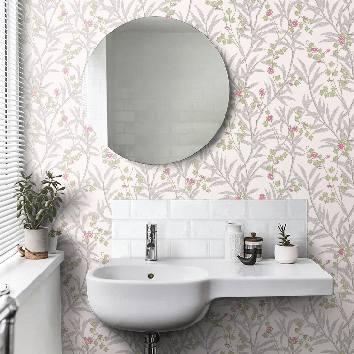 Bamboo Floral Wallpaper - Leather - Little Greene - 0267BALEATH - Premier Wallcovering