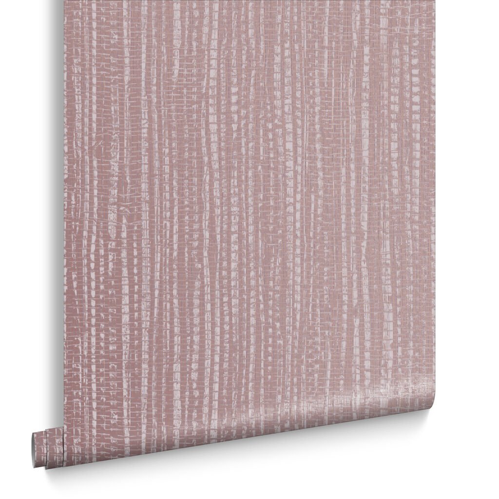 Bamboo Texture Wallpaper - Pink - Graham & Brown - 104729 - Premier Wallcovering