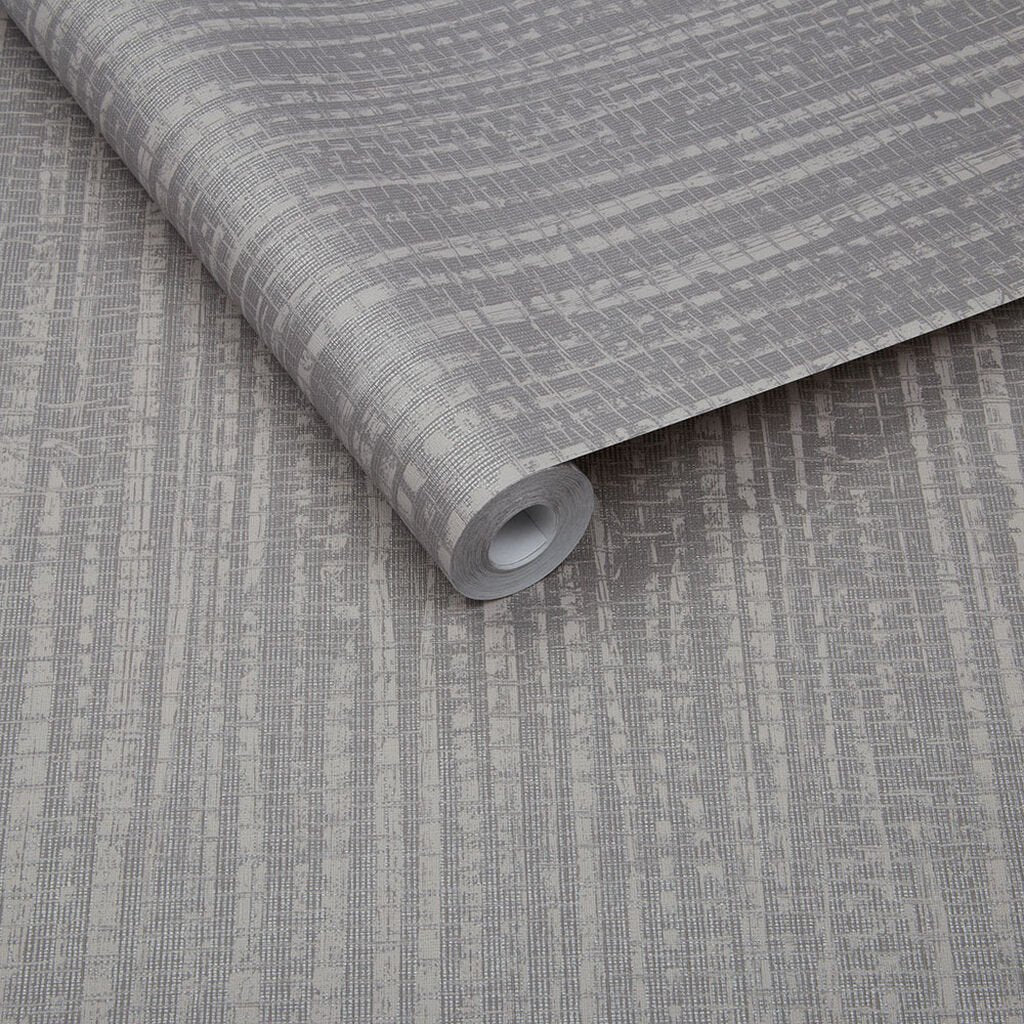 Bamboo Texture Wallpaper - Silver - Graham & Brown - 104730 - Premier Wallcovering