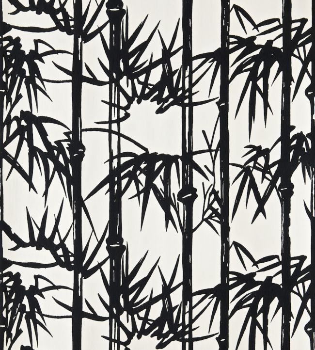 Bamboo Wallpaper - Off - Black - 2119 - Farrow & Ball - Premier Wallcovering