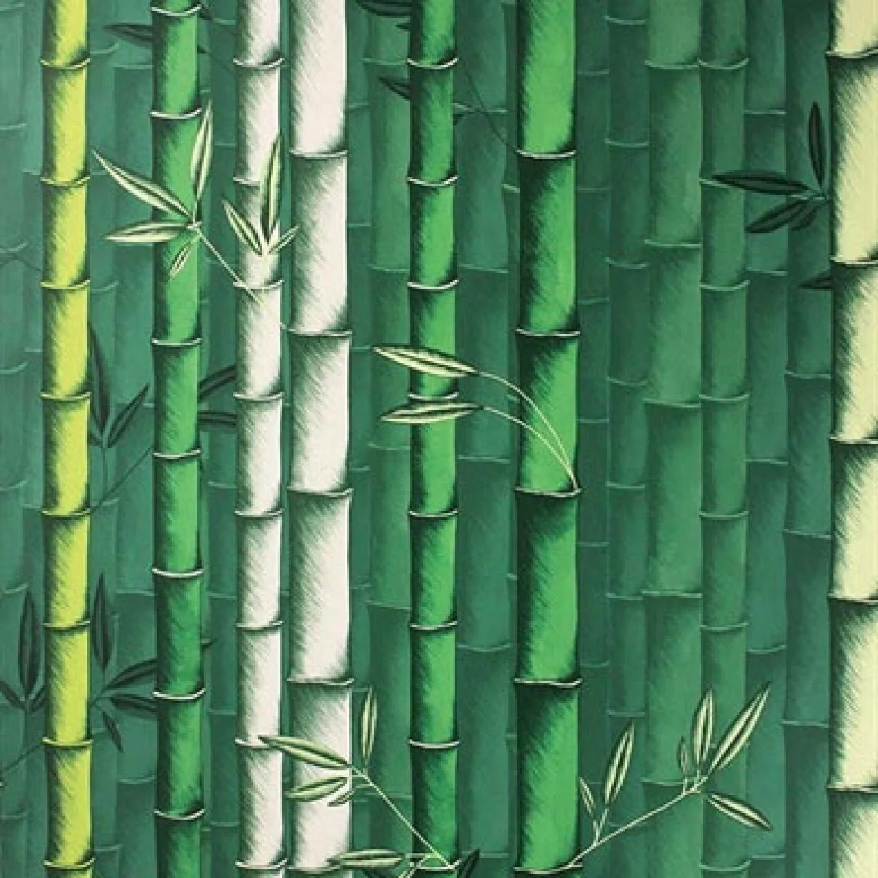 Bamboo Wallpaper - Emerald - Osborne & Little - W7025-01 - Premier Wallcovering